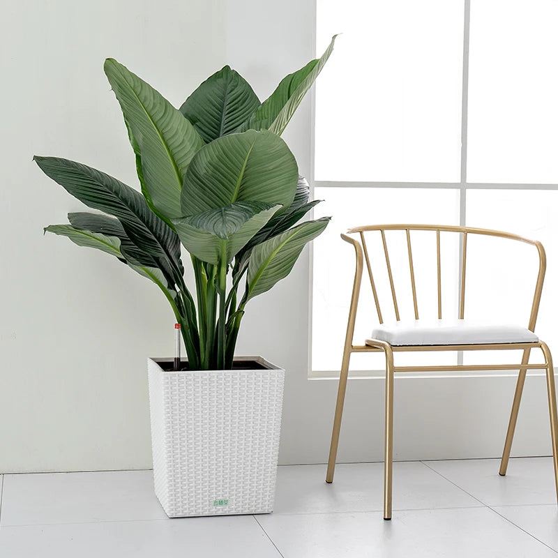BRICE 12inch Tuinpotten Large Pots and Vases Self-watering Garden Planter Big Plastic Pots Outdoor Large Plastic Tall Plant Pots