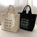 Hot Selling Minimalist Canvas Tote Bag Large Capacity Customized Printed Letter logo Cotton Tote Bag
