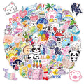100PCS Trendy Cool Holographic Laser Aesthetic Decals Glitter VSCO Cute Cartoon Inspirational Sticker