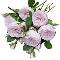 Single 3 Heads Silk Flower Artificial Austin Rose Flowers for Home Wedding Decoration