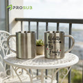 Prosub 8oz Cups to Sublimate Coffee Mugs with Handle Stainless Double Wall Camping Sublimation Blanks Tumbler