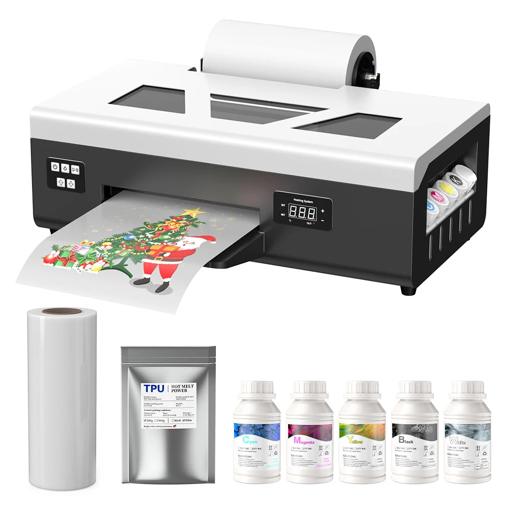 Colorsun A4 Small White DTF Printer for T-shirt Textile Home Printer for Small Business