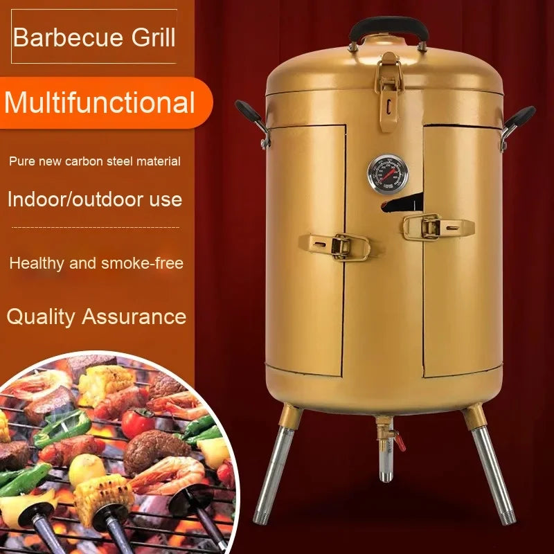 Premium Multifunctional Portable Outdoor Charcoal BBQ Hanging Stove Smokeless Design Stainless Steel Construction Flame Safety