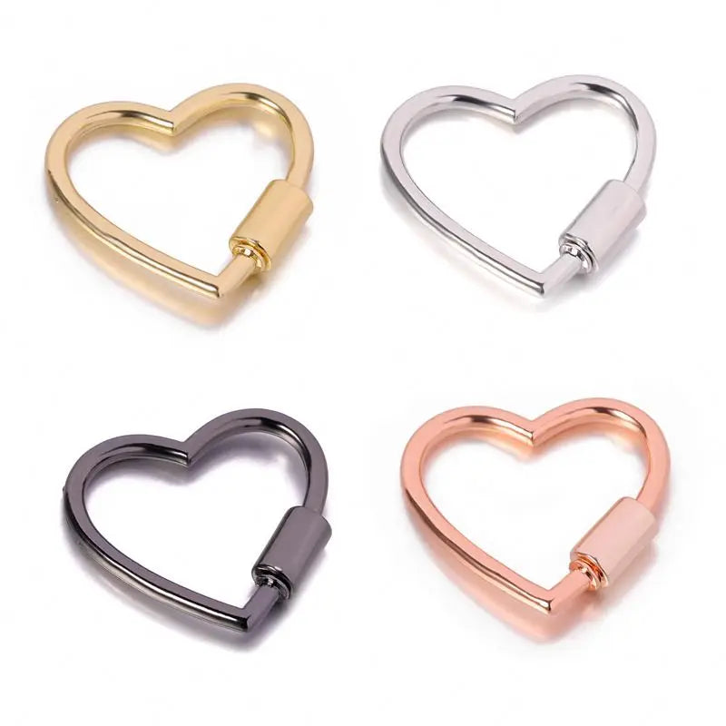 Opening Buckle Heart Spring Gate Rings Keyrings Bulk