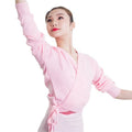 Child Long Sleeve Cross Front Warm Ups Dance Sweater Ballet Dance Warm-up Top Women Knit Cardigan Sweaters