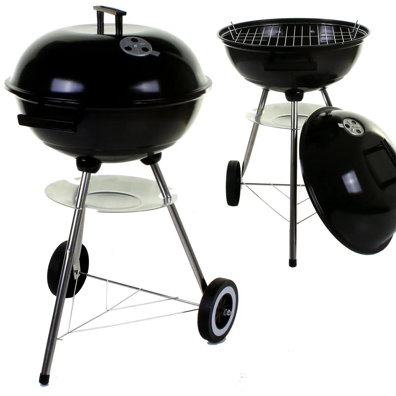 Portable Charcoal Grill for Outdoor Barbecue Grill and Smoker Heat Control Round BBQ Kettle Outdoor Picnic Patio Backyard