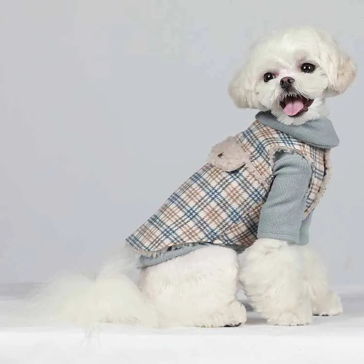 2021 New Fashion Trend Classic Print Eco-Friendly Polyester Winter Dog Vests Cute Pet Clothes