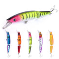 14CM-20.2G Multi-section Hard Plastic Lifelike Artificial 2 Segment Swimbait 3D Vivd Fish Eyes