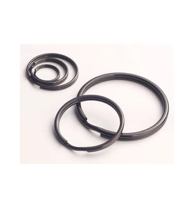 15mm 20mm 25mm 28mm 30mm Black 304 Stainless Steel Metal Circle Split Key Chain Ring for Home Car Keys Attachment