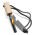 3/8inch Thick Natural Pine Handle Fatwood Kindle Ferro Rod Flint Fire Starter with Striker for Outdoor Campfire
