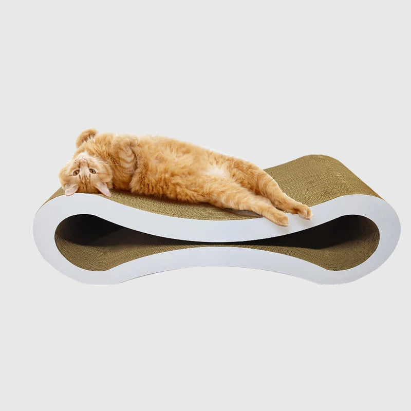 Kinchla Infinity Shape Modern Eco-Friendly Corrugated Cardboard Cat Scratch Bed Sofa Lounge