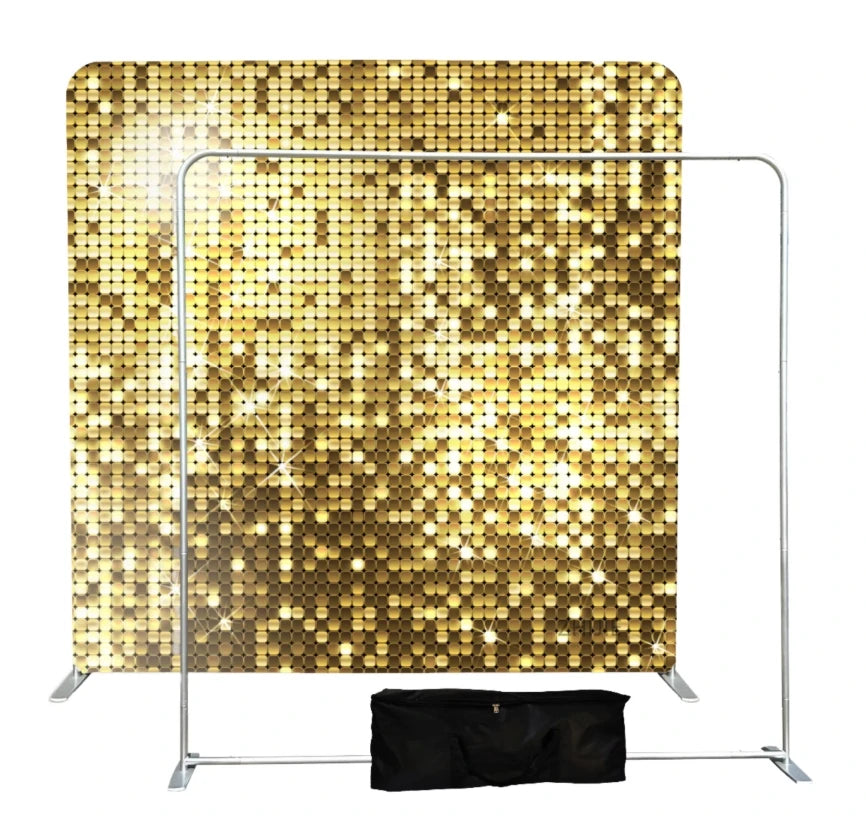 Factory Customized 8ft Event Backdrop Aluminum Frame Backdrop Heat Transfer Tension Fabric for Photography and Wedding Events
