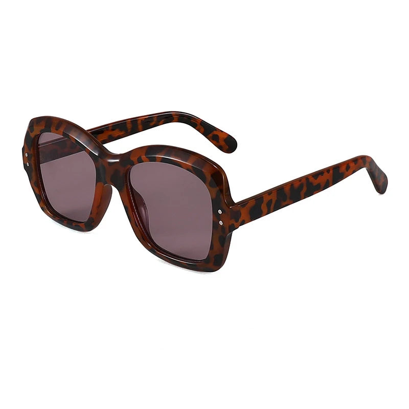 LO- ZT86313 High Quality Europe Oversized Shades Eyewear UV400 Oem Custom Logo Vintage Square Women Sunglasses