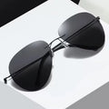 8115 Handmade Alloy Light Polarized Rimless Color Changing Sunglasses Men's Driving Day Night Dual-use Glasses