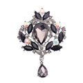 Wholesale Ladies Vintage Modern Teardrop Rhinestone Brooch Alloy Jewelry Crystal Rhinestone Dangle for Gift Wedding Plating