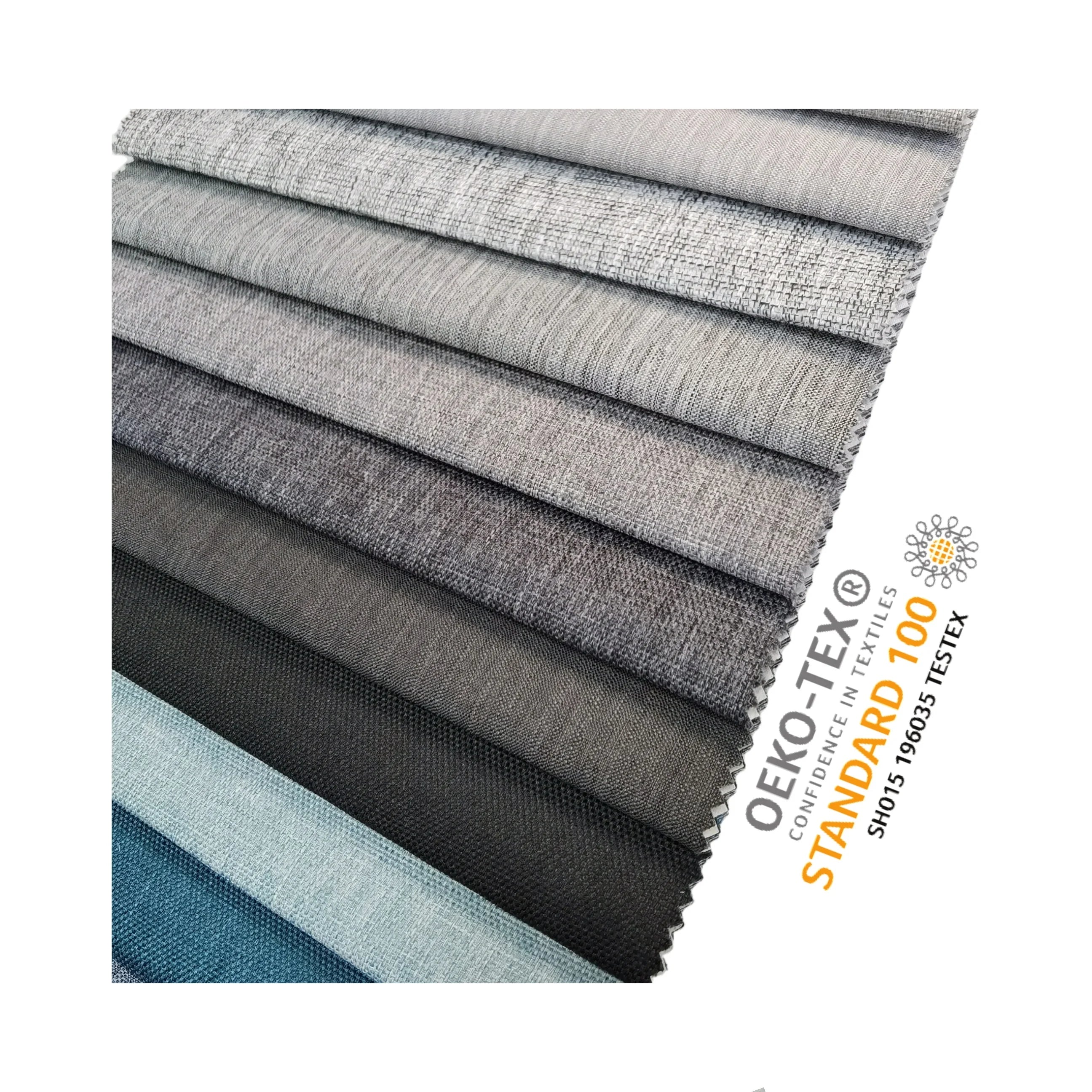 Hot Sale Fancy Designs Linen 100% Blackout Coating Curtain Fabric