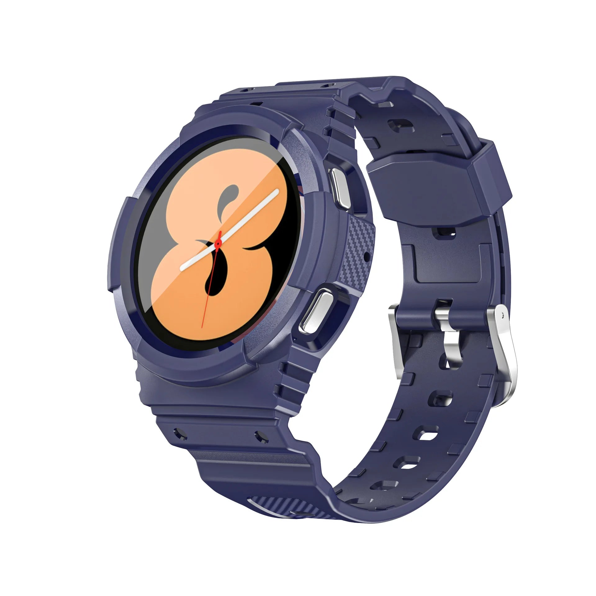 Armor Case Silicone Strap for Samsung Galaxy Watch 5 Pro Watchband Armor Belt Durable Case+Strap for Samsung Galaxy Watch 4 5