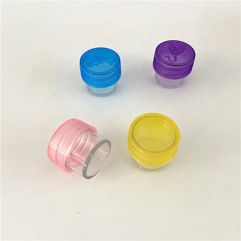 YURUI Child Resistant Pharmacy Pop Top Vial Medical Glass Container Plastic Small Pill Bottle with Lids