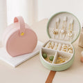 New Custom Logo PU Leather Portable Necklace Ring Earring Jewelry Organizer Box Jewellery Storage Bag Joyero Organizador