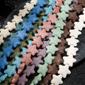 Wholesale Women Men Volcanic lava Bracelet Loose Bead 26mm Pentagram Shape Stone Beads Colorful lava for Jewelry Making