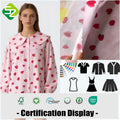 GOTS OEKO-TEX Certified 100% Organic Cotton Poplin Fabric Eco-Friendly Supersoft Lightweight Woven Custom Printed Dresses