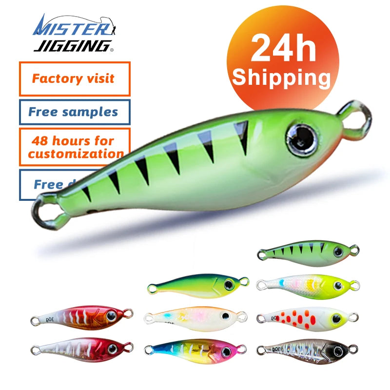 MISTER JIGGING 24h Fast Shipping Manufacturing 30g Fishing Metal Jig Lure Fishing Jig Metal Fishing Lures Saltwater