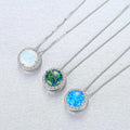 Opal Pendant Hot Sale Popular Jewelry Opal Stone Necklace for Girl