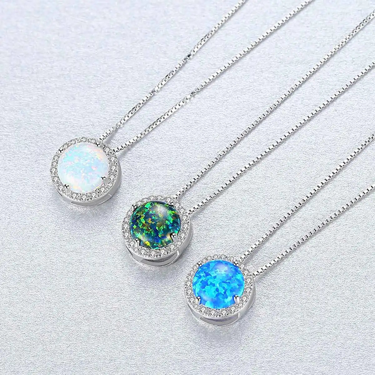 Opal Pendant Hot Sale Popular Jewelry Opal Stone Necklace for Girl