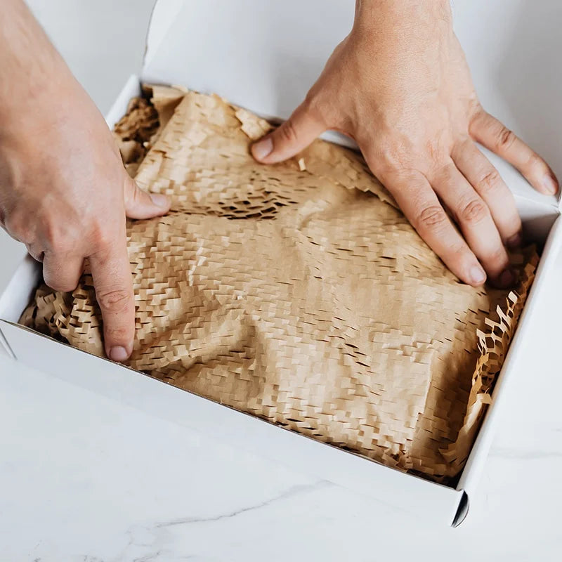 Eco Friendly Recyclable Roll Kraft/White Gifts Mailer Wrap Ceramics Cushion Shipping Packaging Honeycomb Paper