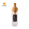 Wholesale Clear Brewing Filter Core Coffee Maker Iced Cold Brew Coffee Glass Bottles With Filter