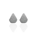 Bling Jewelry Pear Cubic Zirconia Micro Pave CZ Stud Earrings for Men for Women 925 Sterling Silver Earring
