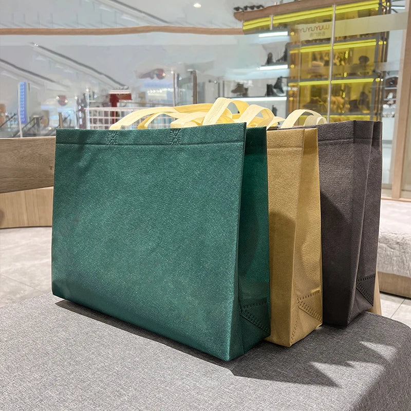 Spot Goods Custom Logo Eco Friendly Bag Heavy Capacity Gift Shopping Bag Made by Non-woven Fabric Print Bag 45*35*12cm