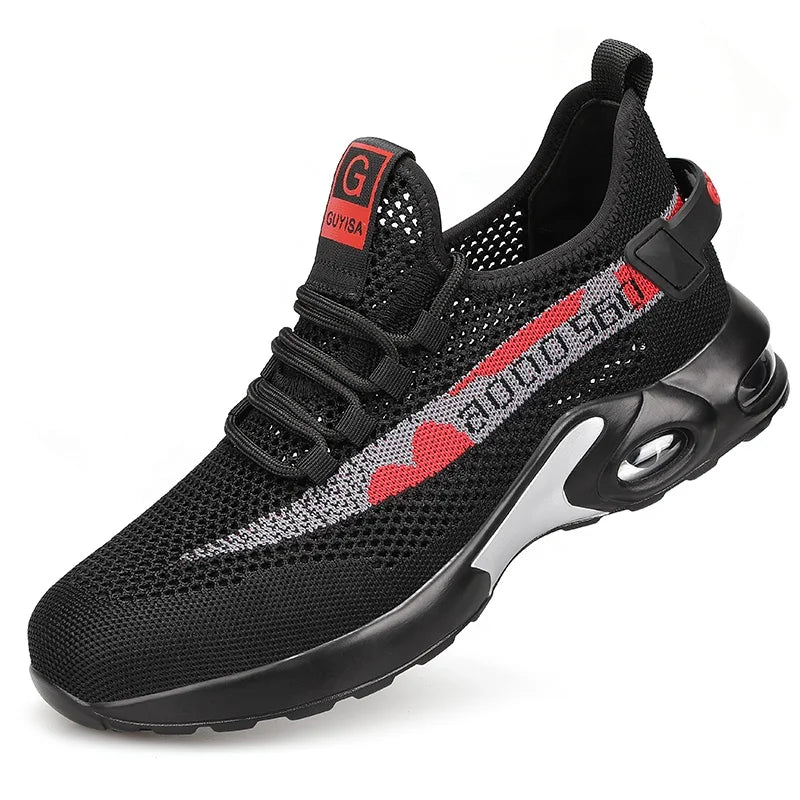 Guyisa Fashion Popular PU Sole Light Breathable Safety Shoes Sports Wear Resistant Work Shoes