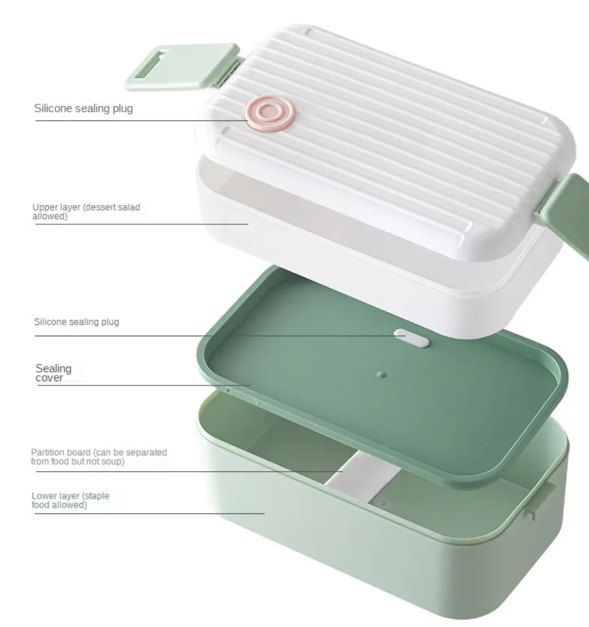 Hot Selling Latest Portable School Lunch Box Tableware Set Eco-Friendly Divided Bento Food Stylish Thermos Preserves Freshness