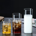 Hot Selling 250ml/350ml/450ml Square Lead-Free Borosilicate Glass Coffee and Juice/Milk Cups Hand-Blown Drinkware