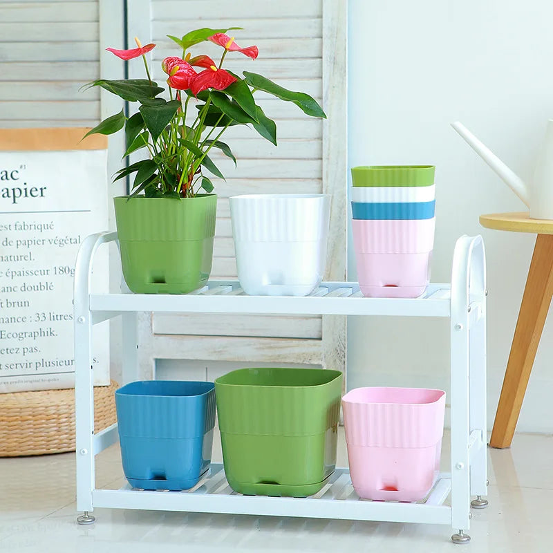 Modern Home Decor Indoor Plastic Plant Pots with Drainage Cactus Succulents Flower Pot Floor Usage Garden Application