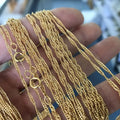 Factory Direct Real 14K Gold Filled 1.65mm Finished Singapore Chain Necklace for Women Jewelry Making