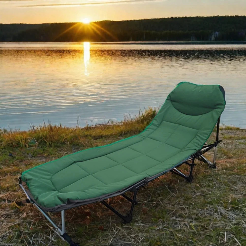 2024 New Arrivals Outdoor Leisure Furniture Aluminum Foldable Beach Lazy Folding Sofa Bed for Office Nap