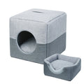 Hot Sale Foldable Cat Scratcher House Covered Kitty Cave Beds Cute Modern Cat Condo for Indoor Cube House