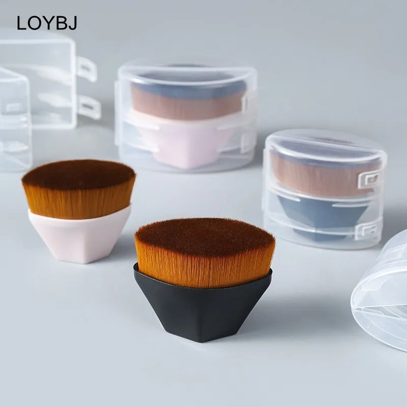 55 Magic Flat Foundation Kabuki Brush Soft Synthetic Face Makeup Brush Liquid Foundation Concealer Cream Plastic Cover MegaBDM