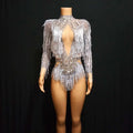 Pole Dance Leotards Rhinestone Jumpsuit Stage Performance Showgirl Pole Dance Leotard Women Party Club One Piece Bodysuits