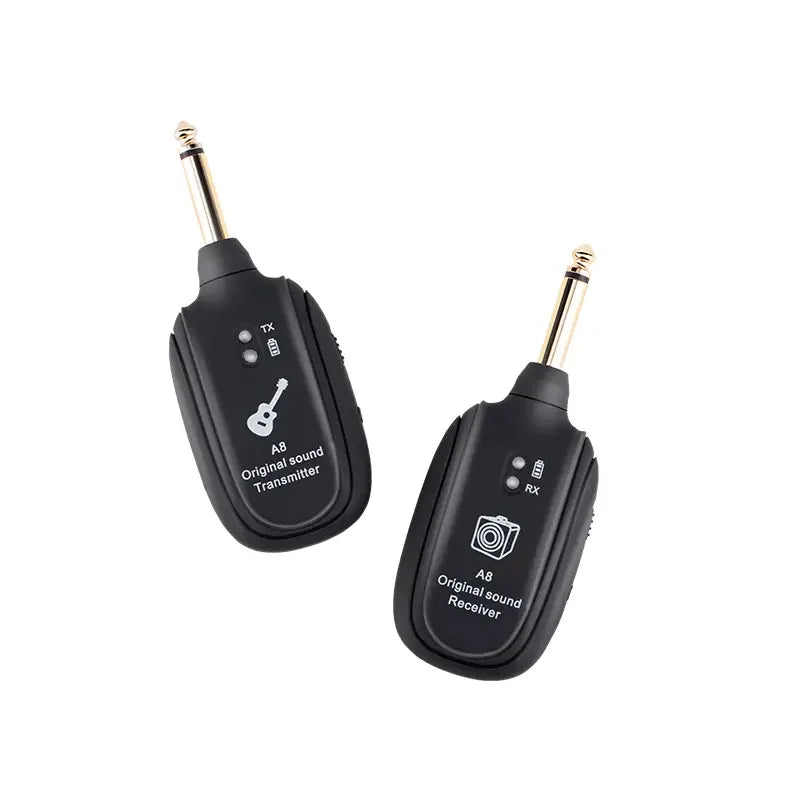 A8 Wireless Guitar System Acoustic Guitar Transmitters with Audio Cable and Wireless Jack Effects Pickup Type for Guitarists