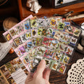 8 Sheets/pack Misty Winter Berlin Creative Handbook Stickers Vintage Stamp Cutting Film Pet Handbook Stickers