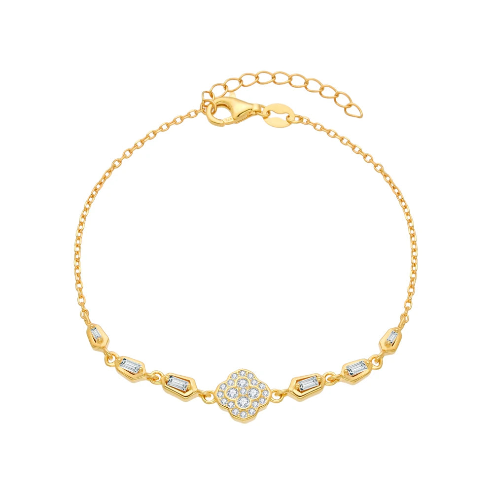 POLIVA  Cubic Zircon Bracelet Sterling Silver 925 Tennis Bracelet Jewelry  for Women