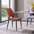 High Back Hotel Restaurant Designer Metal Italian Nordic Leather Outdoor Dining Chairs Modern Luxury for Table and Chair Room