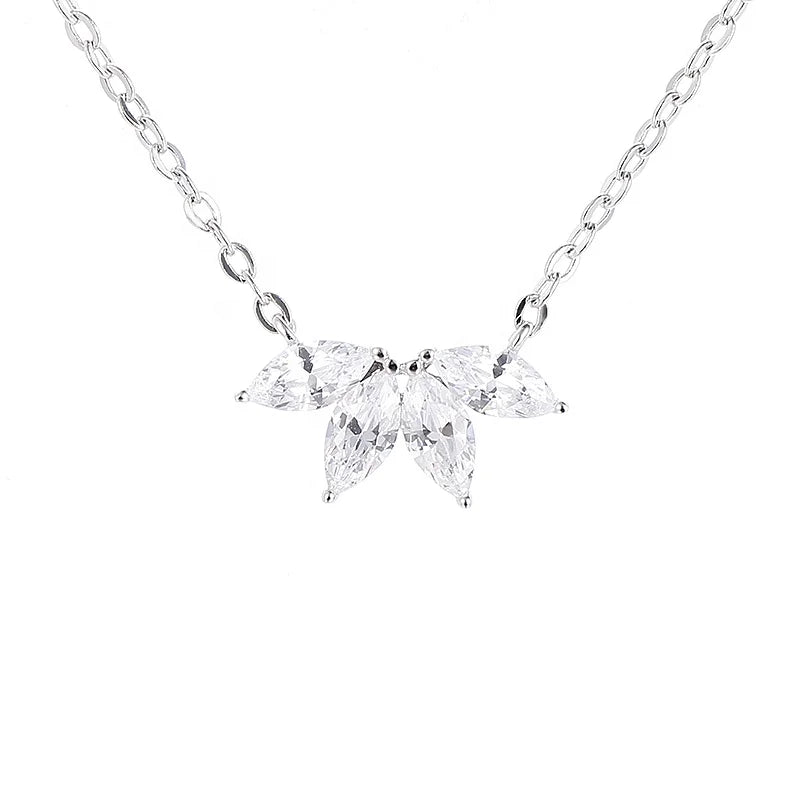 Factory Fine Jewelry GRA 925 Silver VVS Moissanite Butterfly Pendant Necklace for Women Stunning Link Chain