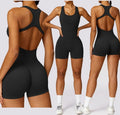 Custom Women's Sleeveless Bodysuit Workout Yoga Gym One Piece Yoga Jumpsuit Women