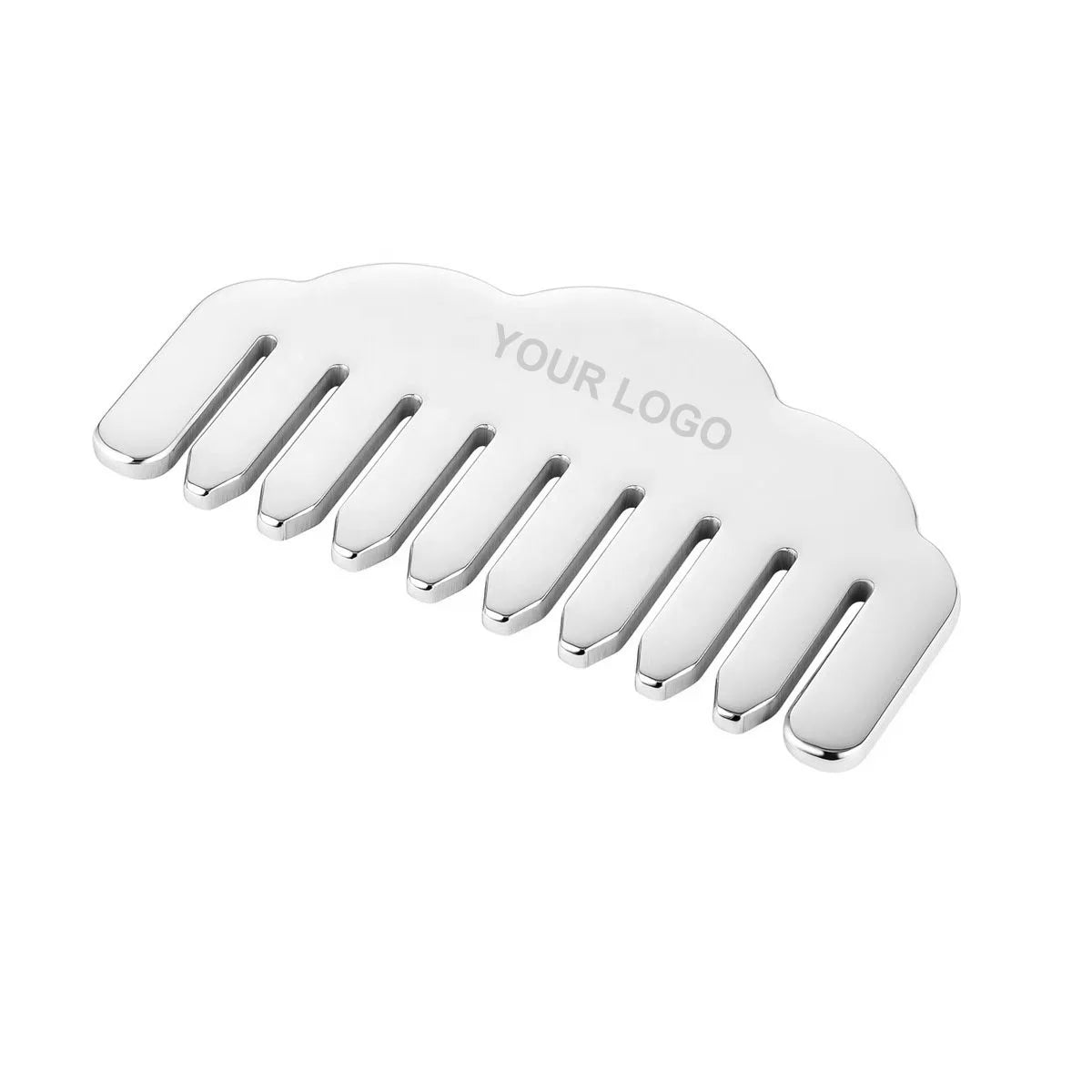 Wholesale Hair Health Scalp Massage Comb for Hair Growth Stimulating Scalp Comb Metal Guasha Logo Stainless Steel Gua Sha Comb
