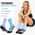 Elite Basketball Sport Crew Socks Custom Mid Calf Tube Socks Thick Cushion Anti-Slip Feature for Kids Featuring Designer Logo