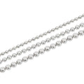 2.2mm 2.8mm Fine Beads Chain for Man 925 Sterling Silver Oblate Ball Chain for Bracelet/Necklace Making Wholesale